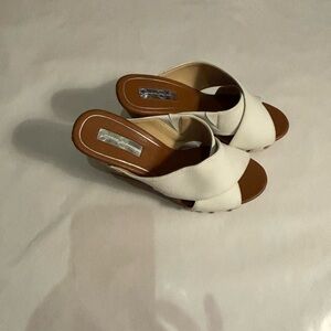 Elegant Cream Women's Slip-On Sandals